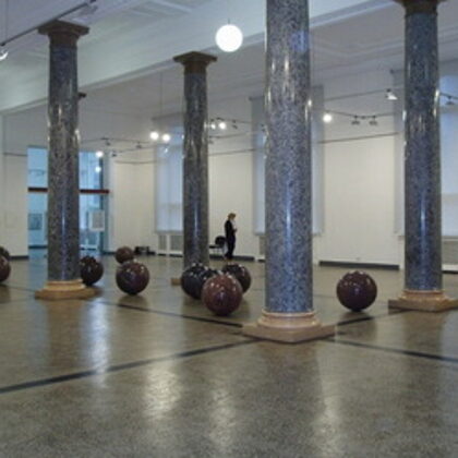 MORNING. (Exhibition) 2008. Polished field stones. Riga