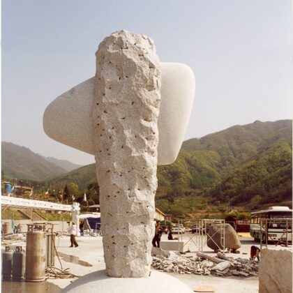 FOR A STONE AGE GENIUS. 2000. Granite. 330/300/270cm. Saeng-Cho, South Korea