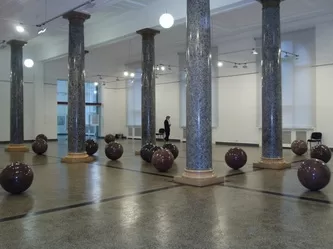 MORNING. (Exhibition) 2008. Polished field stones. Riga