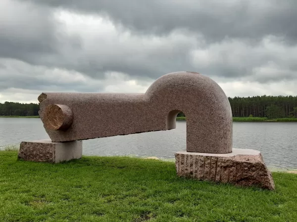 THOUGHTS ON SAFETY. 2018. Granite. 220/610/140cm. Vakarbulli, Riga