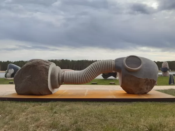 FULL MOON DREAM OF A BETTER WORLD. 2018. Granite. 150/580/170cm Vakarbulli, Riga